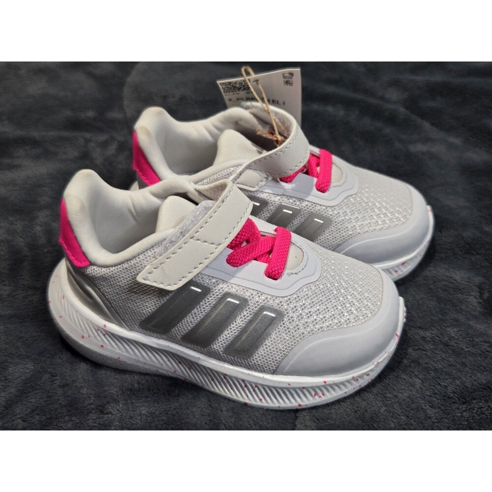 New Adidas GIRLS LITTLE KID X PLR PATH SNEAKER Gray, Silver, Pink JP7808 Size 5
